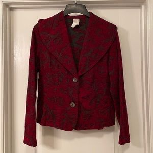 Red Patterned Blazer